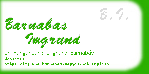barnabas imgrund business card