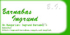 barnabas imgrund business card